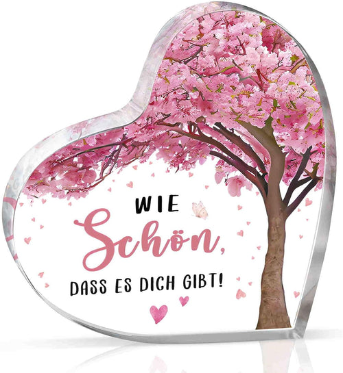 Herz Acryldeko Geschenk für Frauen