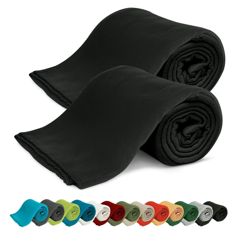 KiGATEX Polar Fleecedecken 2er Set Silber 130x160 cm Oeko-TEX® ca. 420g