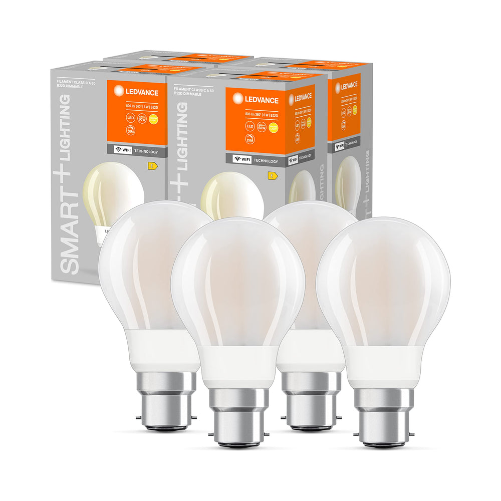 LEDVANCE E27 LED Lampe, SMART Home Wifi Edison Filament Stil Leuchtmittel mit 6W (540Lumen), Warmweiß (2500K) kompatibel mit Alexa, google oder App, Lampen im 1er-Pack