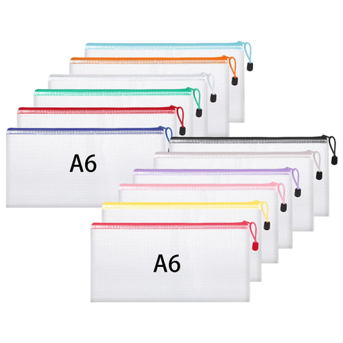 Hemiks 15 Stück Dokumententaschen A4+A5+A6, Dokumentenmappe Wasserabweisend