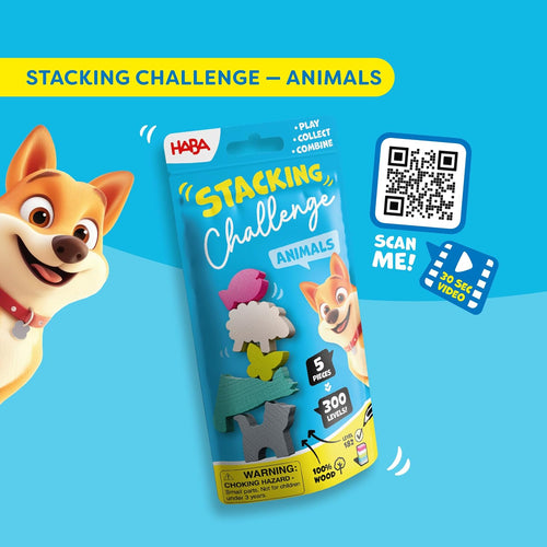 HABA Stacking Challenge Animals - Geschicklichkeitsspiel & Stapelspiel ab 6
