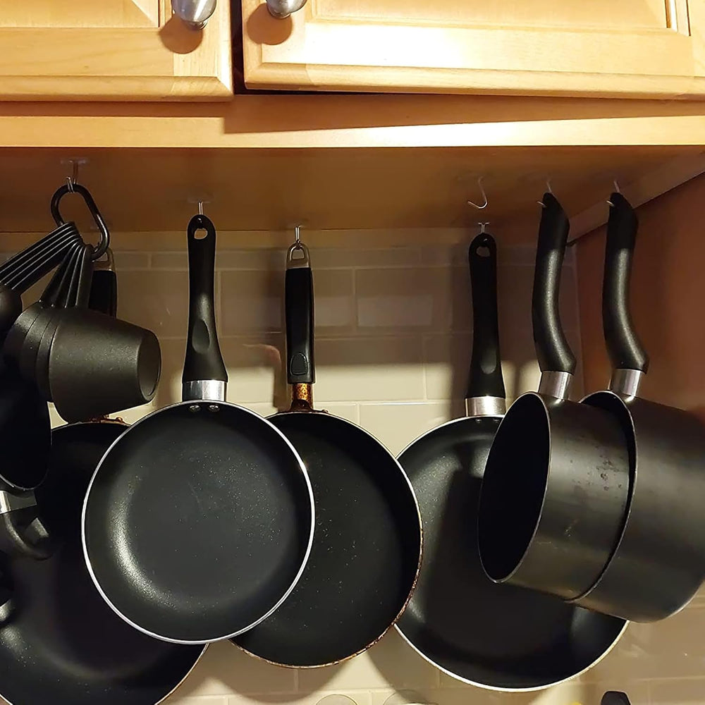 25 Stück Haken Selbstklebend, Klebehaken Transparent, Klebehaken Extra Stark Haken ohne Bohren, Selbstklebende Haken für Küche Badezimmer Wand & Decke Aufhänger, Max 10kg