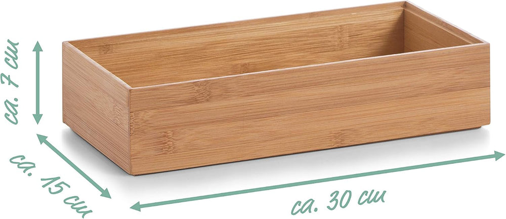 Zeller 13333 Ordnungsbox, Bamboo, ca. 30 x 15 x 7 cm