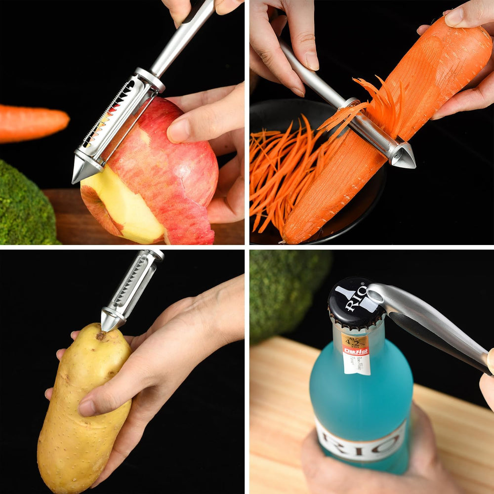 Premium Sparschäler, Scharfer Edelstahlschäler Mit Einfachem, Rutschfestem Griff, Für Die Kartoffelschäler, Obst, Karotte, Apfel, Spülmaschinengeeignet