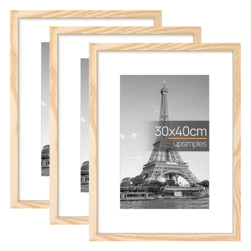 upsimples 3 Pack Bilderrahmen A4, Bilderrahmen Kinderzeichnungen A4，Picture Frame Schwarz für Fotos, Bilder, Poster