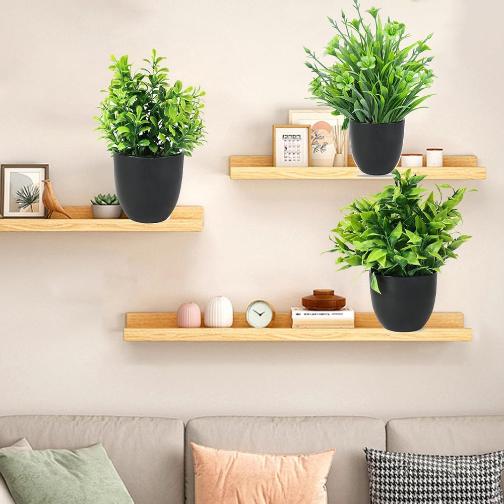 4 Stück Kunstpflanze mit Topf, Künstliche Plastik Pflanze Deko, Klein Fake Plant Topfpflanze Emulation Pflanze Künstlich für Schreibtisch, Haus, Balkon und Bad Dekoration