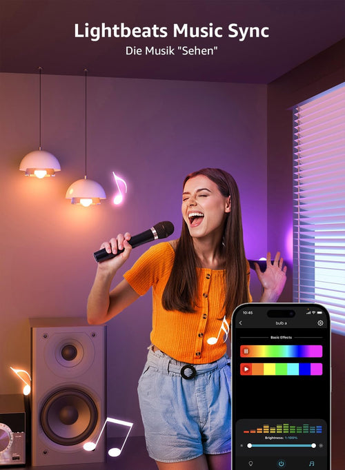 Lepro AI Smart Glühbirne B1, E27, 8,5W, 806lm, dimmbar, RGB+CCT