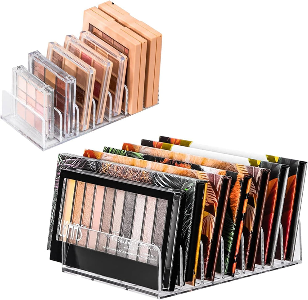 2er Make-up Organizer Acryl, 7 Fächer, transparent für Paletten