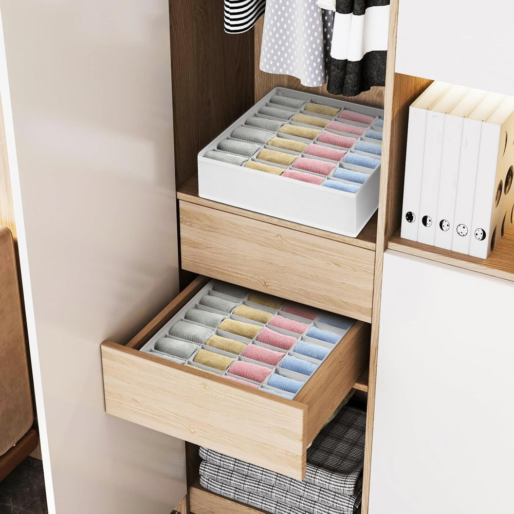 DIMJ Schrank Schubladen Organizer - 48 Fächer (2x24) Socken Organizer