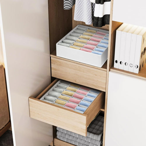 DIMJ Schrank Schubladen Organizer - 48 Fächer (2x24) Socken Organizer