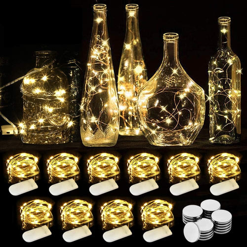 Mini LED Lichterketten 10er Set, 2 m, mit Batterie
