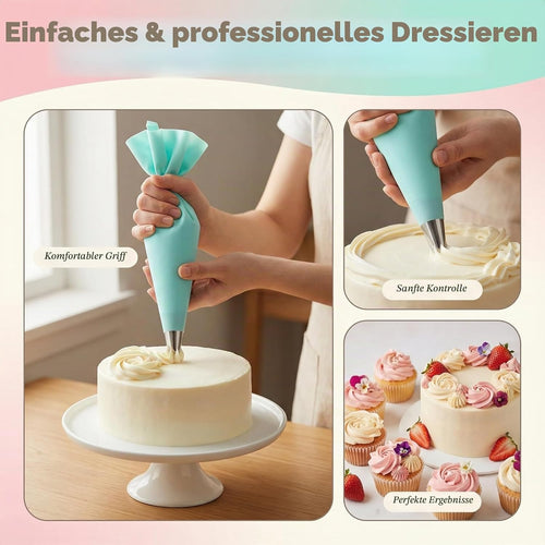 Spritzbeutel Set 2 Stk + 12 Tüllen – für Torten & Gebäck