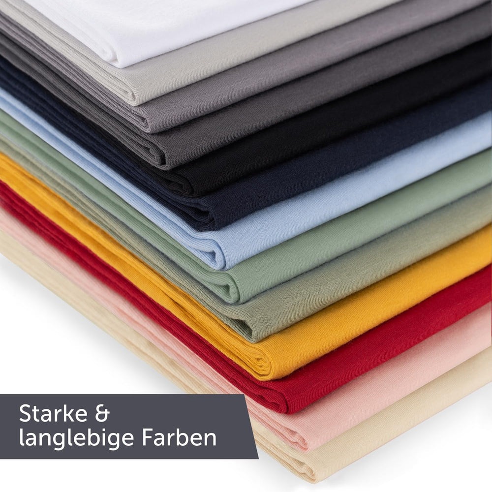 Blumtal Kissenbezug 40x40 cm (2er Set Kissenbezüge) - Grau - 100% Baumwoll-Jersey, Oeko-Tex Zertifiziert, Kissenhülle 40x40 - Jersey Kopfkissenbezug für Kissen 40x40 cm mit Reißverschluss
