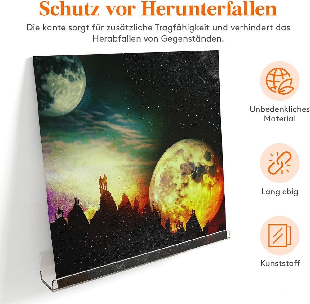 Lifewit 4 Pack Wandregal Schmal, 30,4cm Kunststoff Schweberegal, Klar