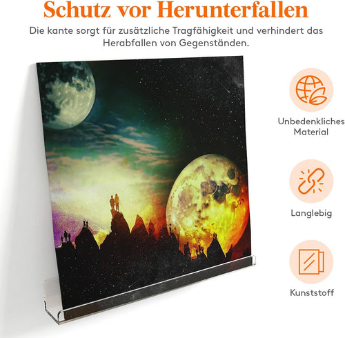 Lifewit 4 Pack Wandregal Schmal, 30,4cm Kunststoff Schweberegal, Klar