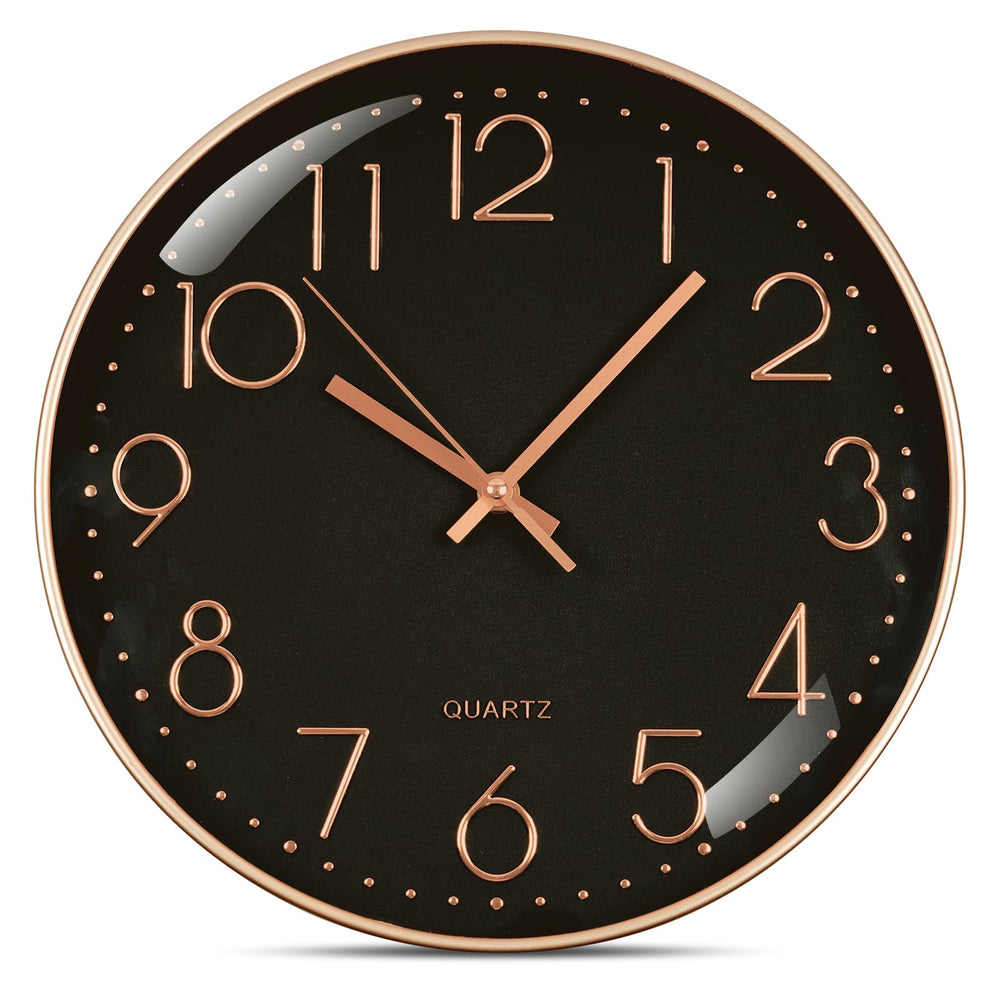 Aolso Wanduhr, geräuschlos und tickt Nicht, Batteriebetriebene runde Wanduhr, Digitale Wwanduhr, modernes Quarz-Design, für Wohnzimmer, Büro, Küche oder Kinderzimmer (Grau, 20CM)