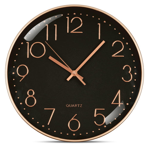 Aolso Wanduhr, geräuschlos und tickt Nicht, Batteriebetriebene runde Wanduhr, Digitale Wwanduhr, modernes Quarz-Design, für Wohnzimmer, Büro, Küche oder Kinderzimmer (Grau, 20CM)