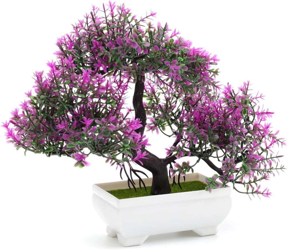 DEANKEJI Farbig Künstlicher Bonsai, Farbenfroh Deko Büro, Realistisch Bonsai Künstlich, für Haus Schlafzimmer Schreibtisch Bauernhaus Zimmer Dekoration