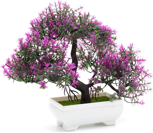 DEANKEJI Farbig Künstlicher Bonsai, Farbenfroh Deko Büro, Realistisch Bonsai Künstlich, für Haus Schlafzimmer Schreibtisch Bauernhaus Zimmer Dekoration