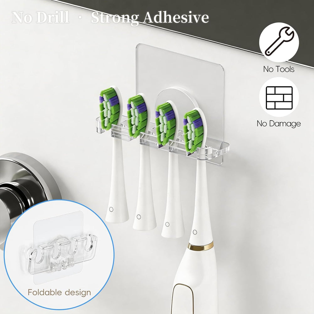 Zahnbürstenhalter Wand Selbstklebend, 2 Stück Toothbrush Holder
