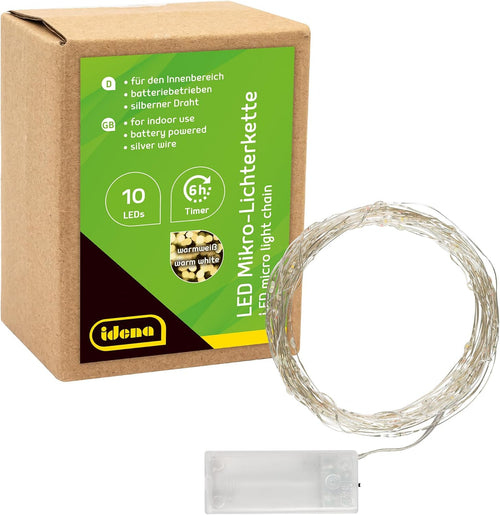 Micro Lichterkette, 10 LEDs, 1,2 m