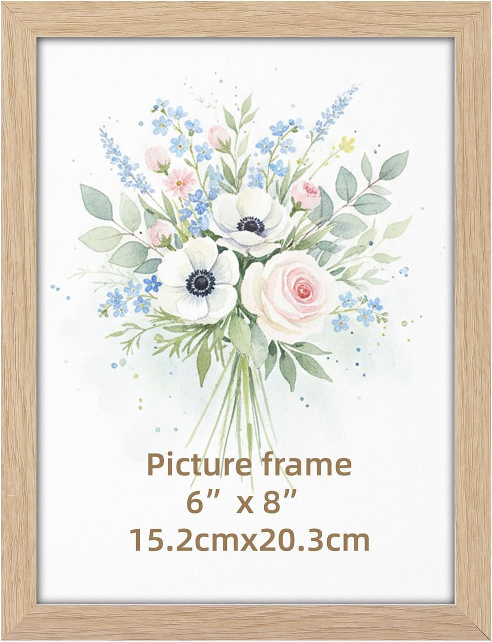 Giftgarden Natur Bilderrahmen 15x20 cm, Holzfarbener Fotorahmen