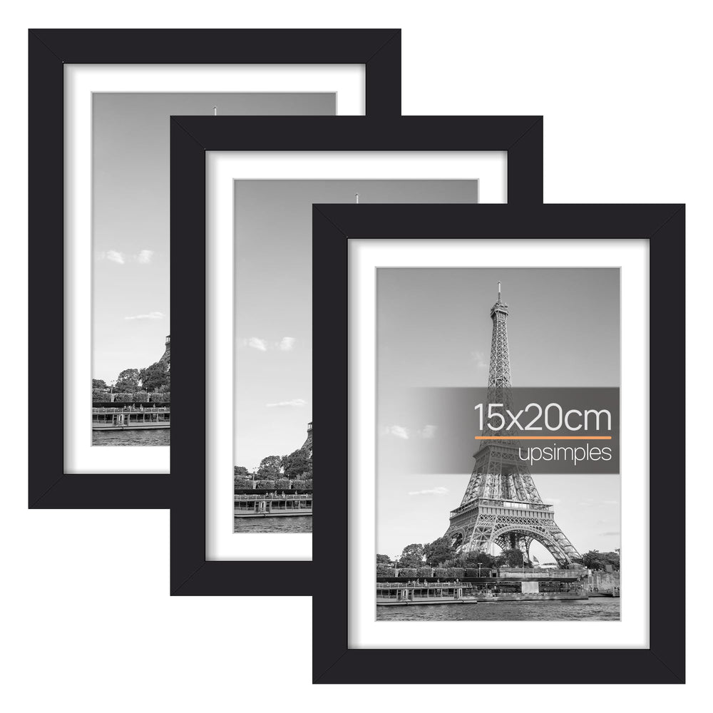 upsimples 3 Pack Bilderrahmen A4, Bilderrahmen Kinderzeichnungen A4，Picture Frame Schwarz für Fotos, Bilder, Poster