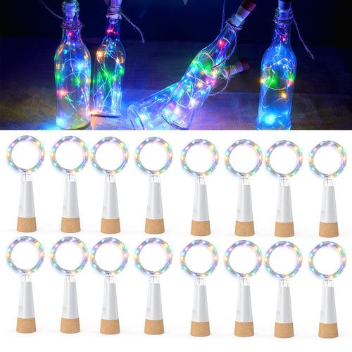 Flaschenlichter mit Korken, USB wiederaufladbares Weinflaschenlicht, batteriebetriebene Gläser, Lichterkette, 2025 verbesserte Lichterkette für Weihnachtsdekorationen(Warm weiß, 3 Pack)