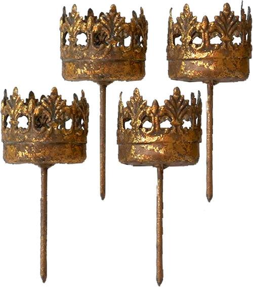 Gartenzaubereien Teelichthalter Gold zum Stecken 3,5X9,5cm