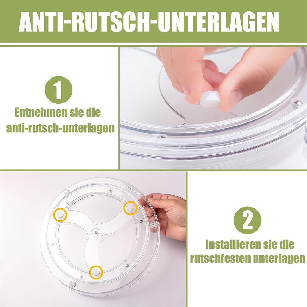 Famhap Drehteller Kühlschrank Organizer 22cm, 360° Drehbar