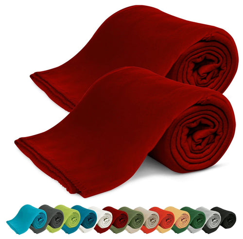 KiGATEX Polar Fleecedecken 2er Set Silber 130x160 cm Oeko-TEX® ca. 420g