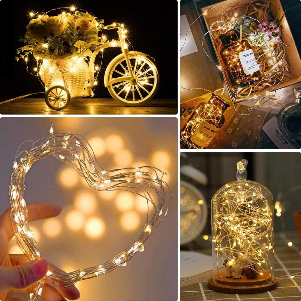 WEARXI Lichterkette Batterie Innen, 10 Stück 2M 20 Mini LED Lichterkette