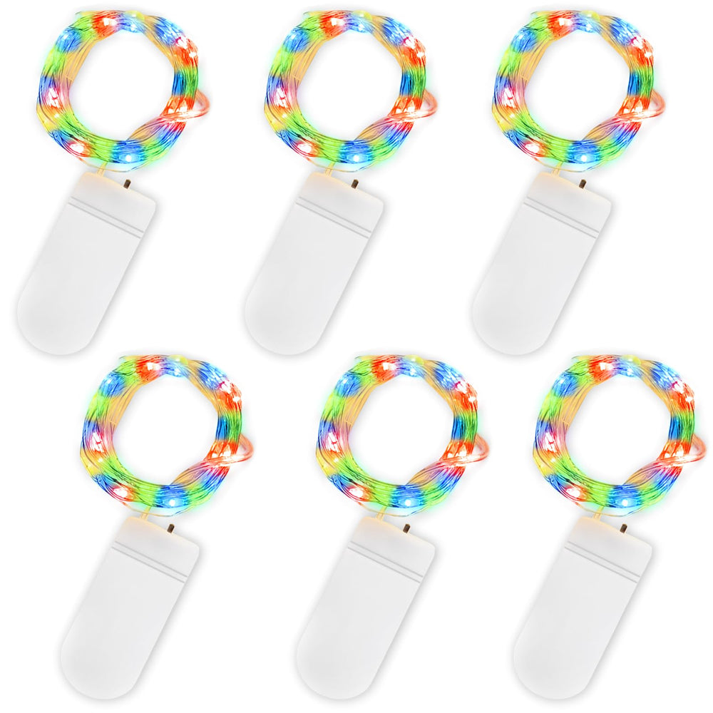 Jsdoin LED Mini Lichterkette mit Batterie, 6x20er Micro außen Lichterkette