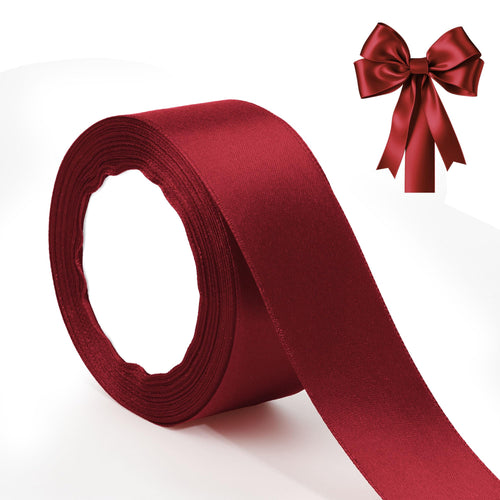 Geschenkband Rot 23 Meter 10mm Schleifenband Bordeaux Weinrot