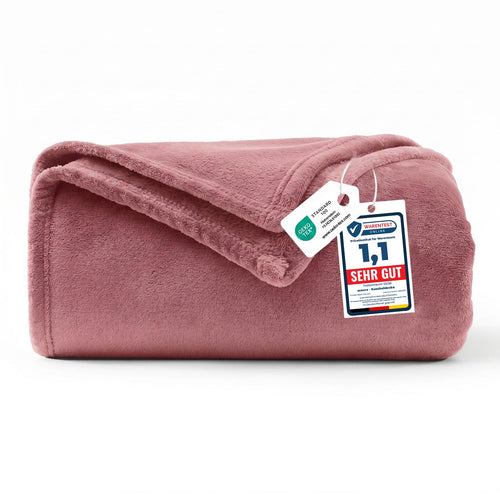 WAVVE Kuscheldecke Flauschig Decke Tagesdecke 150x200 - Sofadecke Grau