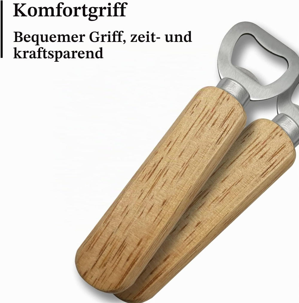 Flaschenöffner, Flaschenöffner mit Holzgriff, Wein-Bier-Limonade-Glasflaschenverschlussöffner