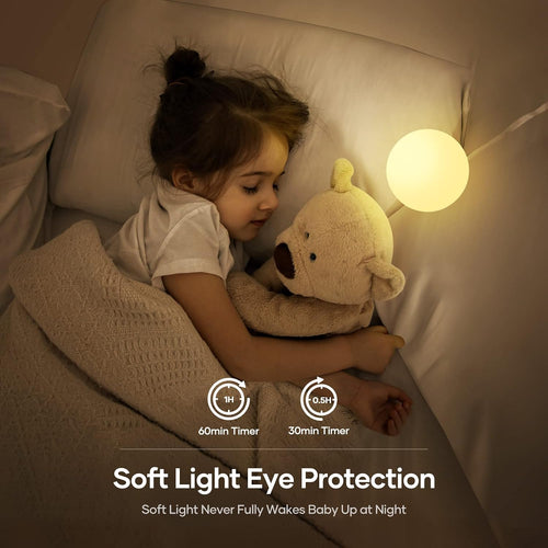 Nachtlicht Kinder,USB Aufladbare Stilllicht Baby mit RGB
