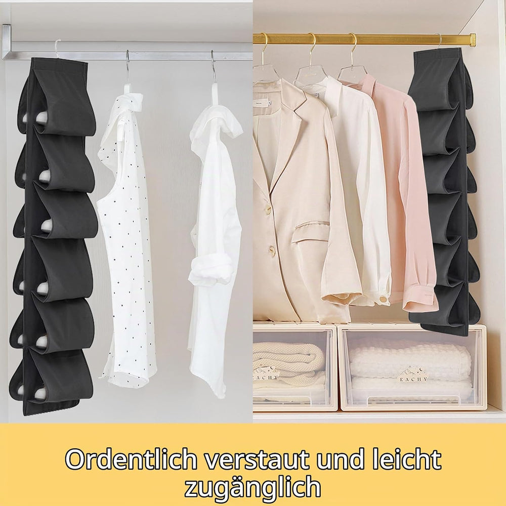 Hängeorganizer Schuhregal 12-Fach Schuhaufbewahrung Hängend Faltbares