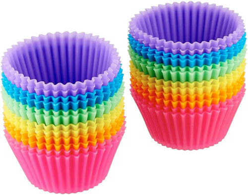 Silikon Backförmchen bunt, 24er Pack