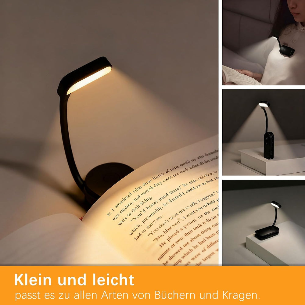 Leselampe Buch Klemme 3 Farbtemperatur & Einstellbare Helligkeit