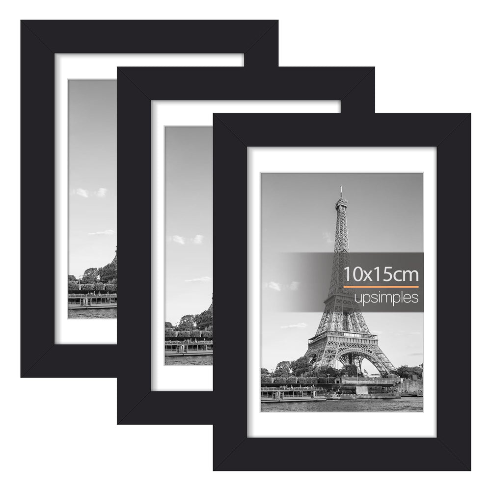 upsimples 3 Pack Bilderrahmen A4, Bilderrahmen Kinderzeichnungen A4，Picture Frame Schwarz für Fotos, Bilder, Poster