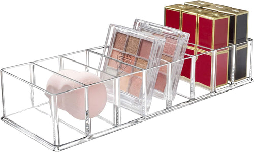Abnehmbarer Kosmetik Organizer 8 Fächern Make-up-Organizer Acryl Aufbewahrungsboxen, Schmuck Ausstellungsboxen transparente Schubladen für Kommode Waschtisch Badezimmer Küche