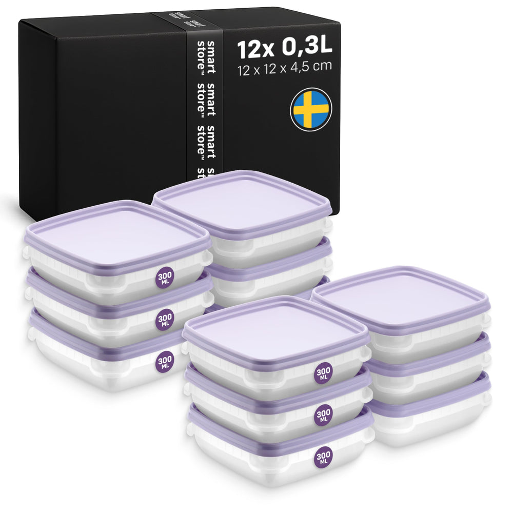 SmartStore flache Frischhaltedosen mit Deckel 2x 1,2L, 24x12x6,5cm