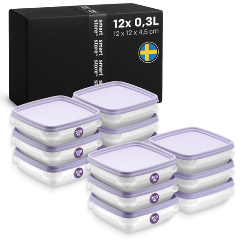 SmartStore flache Frischhaltedosen mit Deckel 2x 1,2L, 24x12x6,5cm