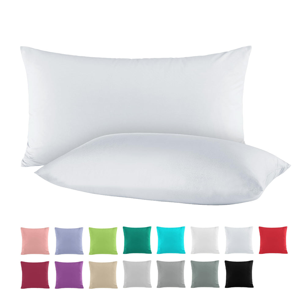 BaSaTex Baumwolle Renforcé Kissenbezug, 2er Pack, 40x40 cm, Bordeaux