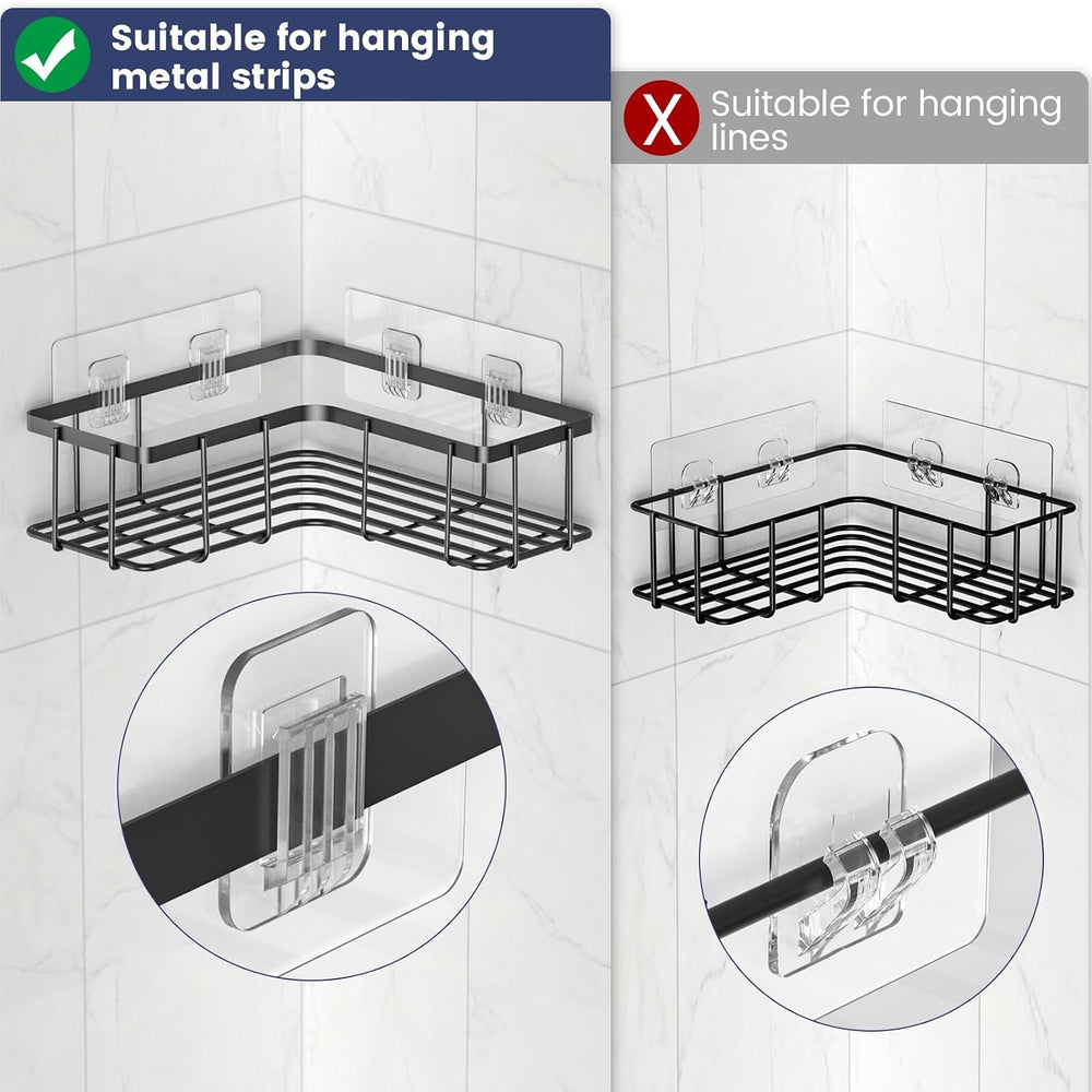 Klebehaken für Ecke Duschablage, Wandhaken Duschregal, Wall Hooks