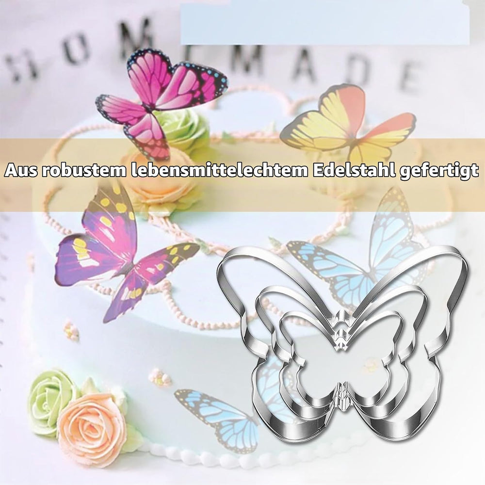 3 Stück Schmetterling Ausstecher Set,Ausstecher Schmetterling