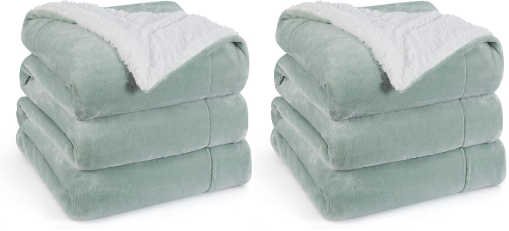 BEDSURE Sherpa Kuscheldecke Flauschig 150x200 - Sofadecke, Grau