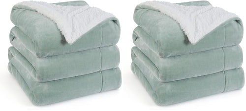 BEDSURE Sherpa Kuscheldecke Flauschig 150x200 - Sofadecke, Grau