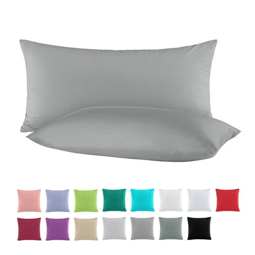 BaSaTex Baumwolle Renforcé Kissenbezug, 2er Pack, 40x40 cm, Bordeaux